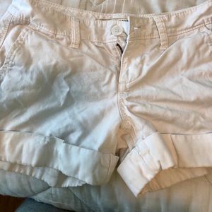 White shorts, low rise